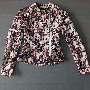 Floral Silk Motorcycle Jacket